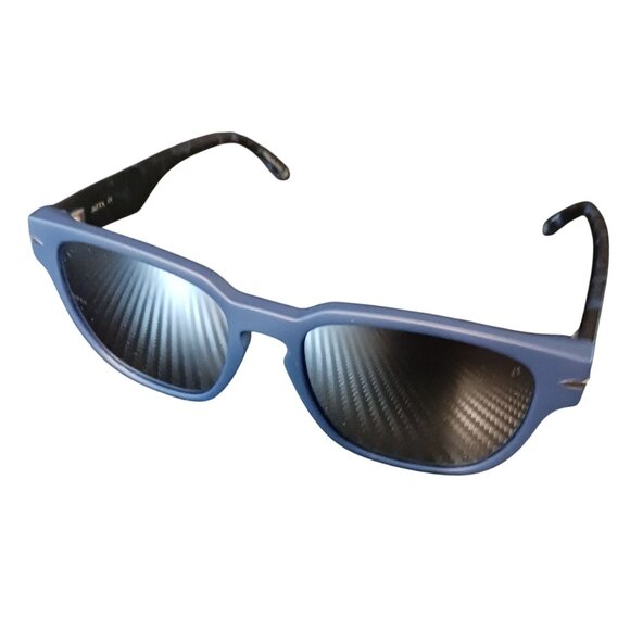 Mita Sustainable Eyewear‎ Key West 55mm Square Sunglasses Black/Blue Mirrored - Picture 3 of 11